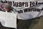 Sejumlah Pekerja Media Demo Tolak ISIS