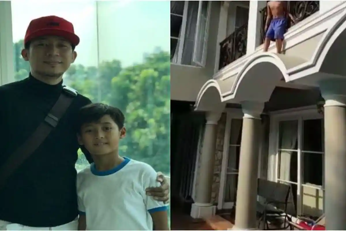Waduh, Anak Denny Cagur Loncat dari Lantai 2 ke Kolam Renang, Warganet Heboh dan Khawatir