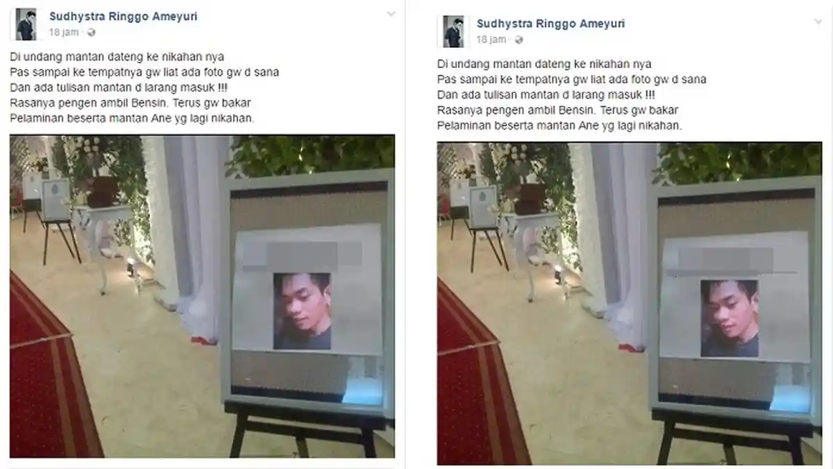 Datang ke Nikahan Mantan, Pria Ini Sakit Hati Karena Pengantin Pasang Pengumuman Mengejutkan
