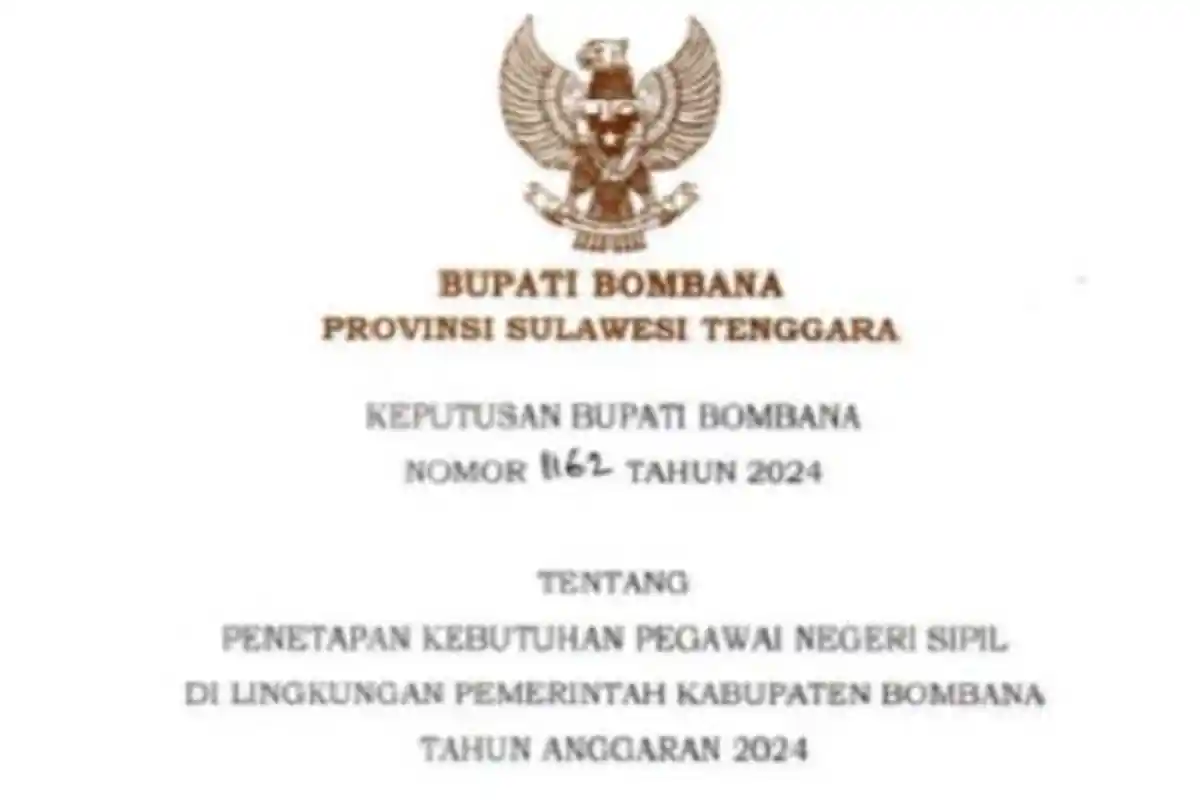 Rincian Kuota CPNS 2024 Bombana Sulawesi Tenggara Formasi Tenaga Kesehatan, Lengkap Penempatan