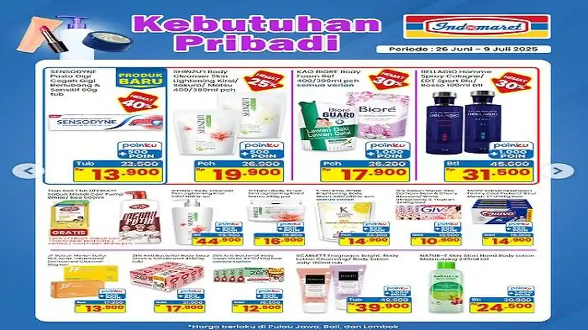 Promo Indomaret Hari Ini Kamis 3 Juli 2025, Sensodyne Pasta Gigi Rp 13. ...