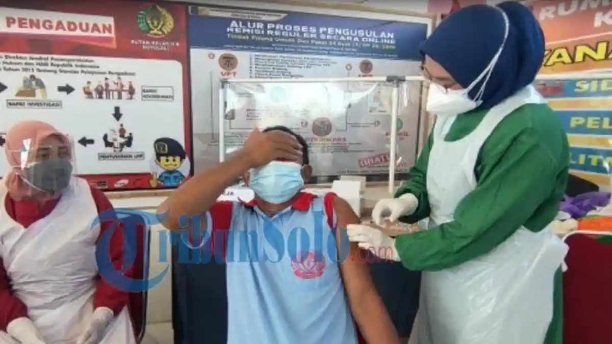 Ketika Napi Rutan di Boyolali Ketakutan Disuntik Vaksin, Diminta Tahan Nafas hingga Tutup Mata