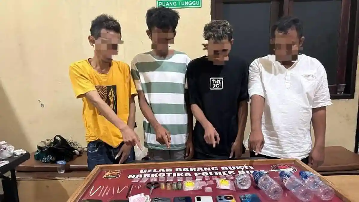 Pemilik Kos dan Tiga Orang di Samili Bima Diringkus Polisi Usai Edarkan Sabu