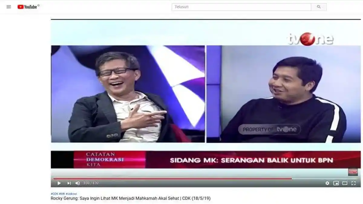 Reaksi Rocky Gerung Dipuji Maruarar Sirait Sangat Objektif dan Santun Komentari Sidang MK
