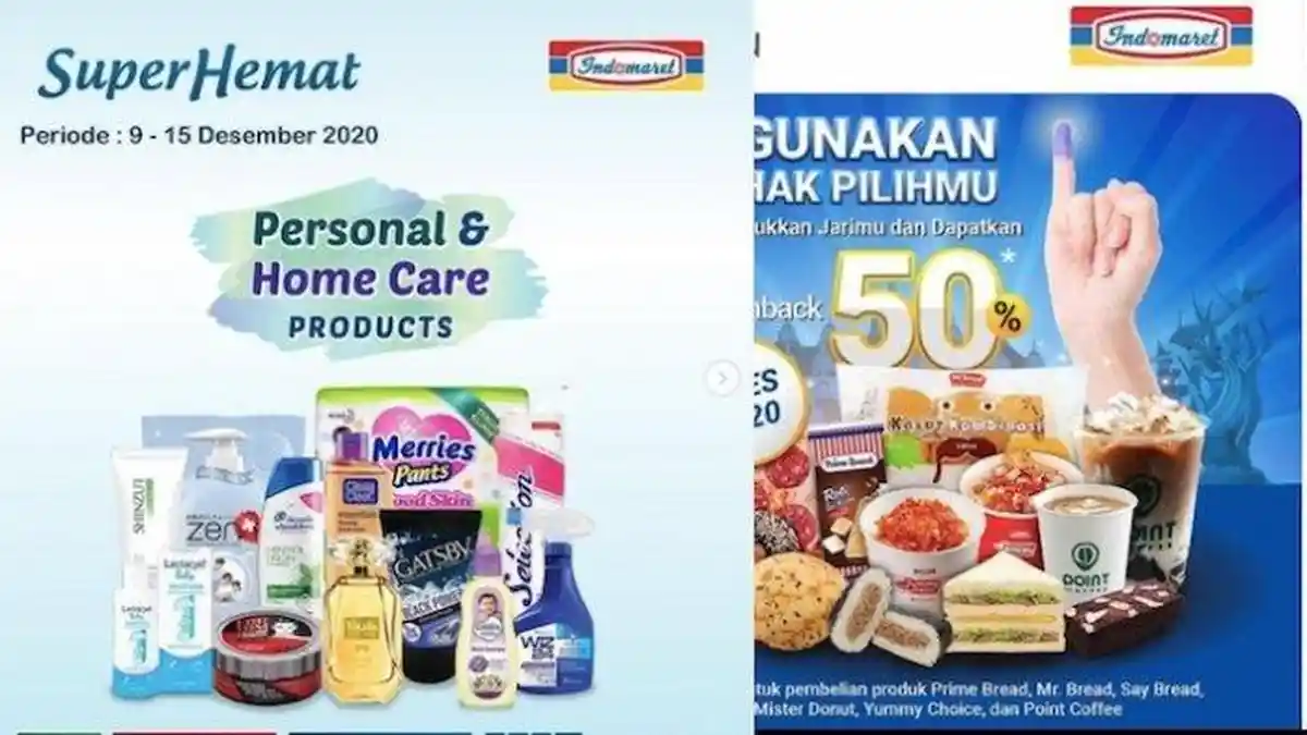 Promo Indomaret Super Hemat, Diskon Pilkada 50 Persen untuk Roti, Susu, Beras dan Perlengkapan Mandi