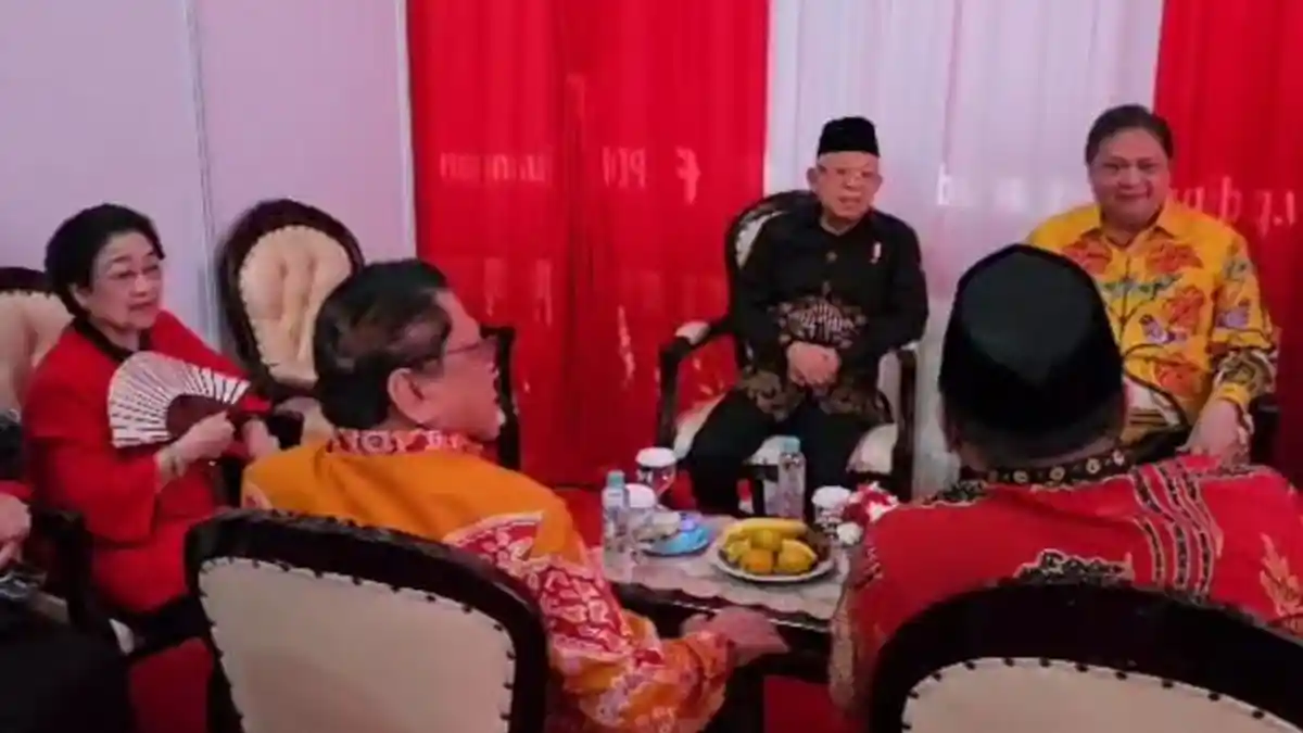 Wakil Presiden Maruf Amin dan Sejumlah Menteri yang Hadir di Puncak Peringatan Bulan Bung Karno