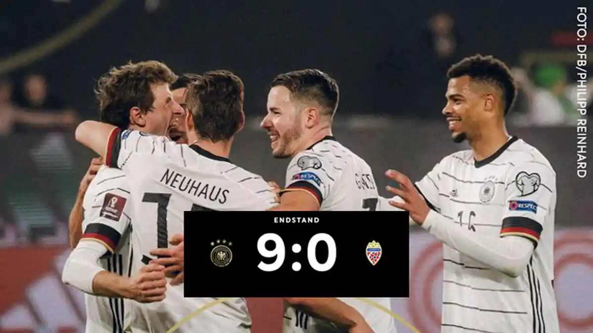 Hasil Jerman vs Liechtenstein, Der Panzer Pesta 9 Gol, Leroy Sane 2 Gol, Thomas Mueller 2 Gol