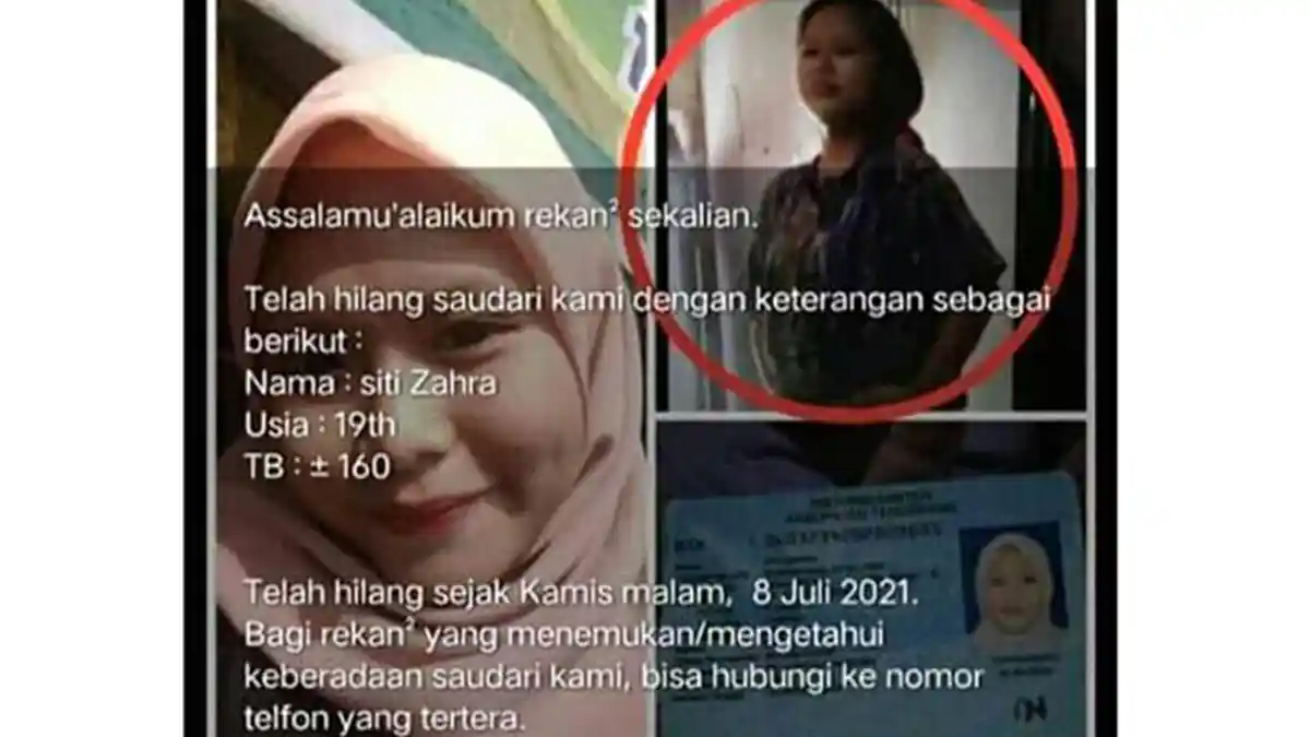 KRONOLOGI Lengkap Pembunuhan Siti Zahra , Dijemput dari Tempat Kerja, Dicekik Mayatnya Dibakar