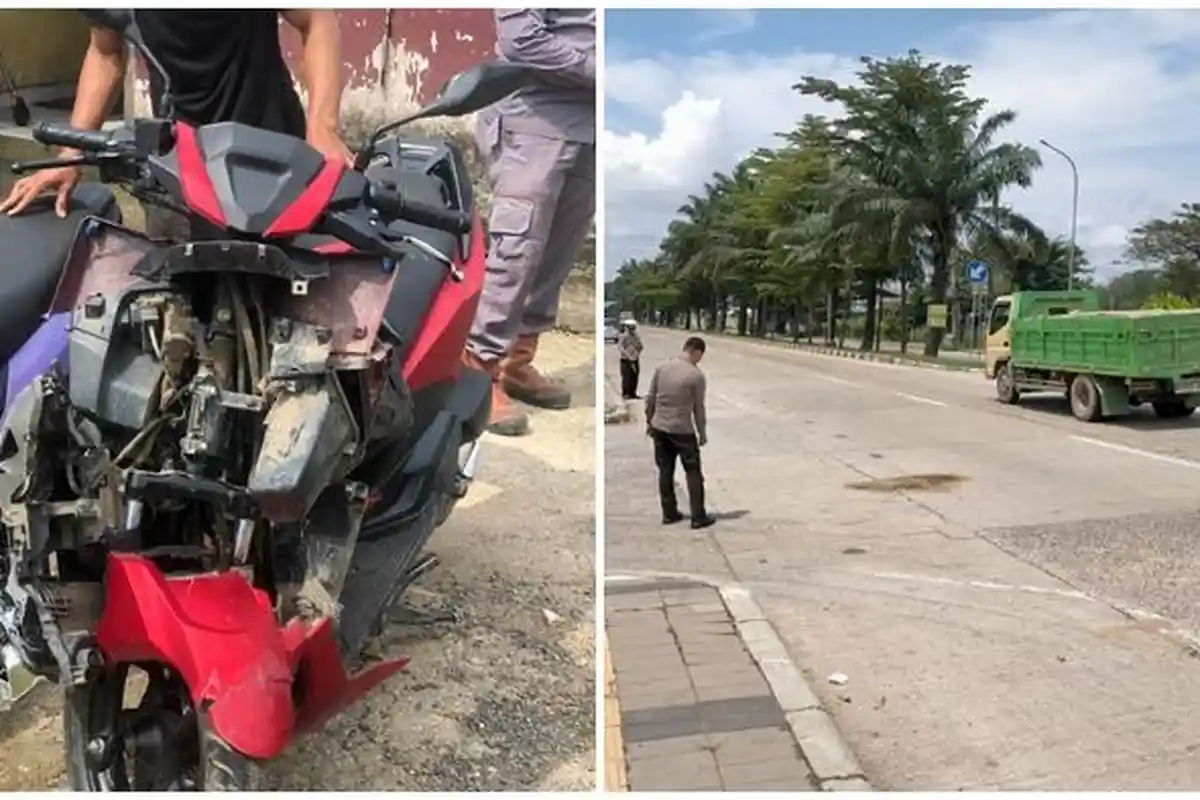 Ayah dan Anak Kecelakaan Maut di Palembang, Tabrak Dump Truk yang Lagi Belok, 1 Korban Tewas