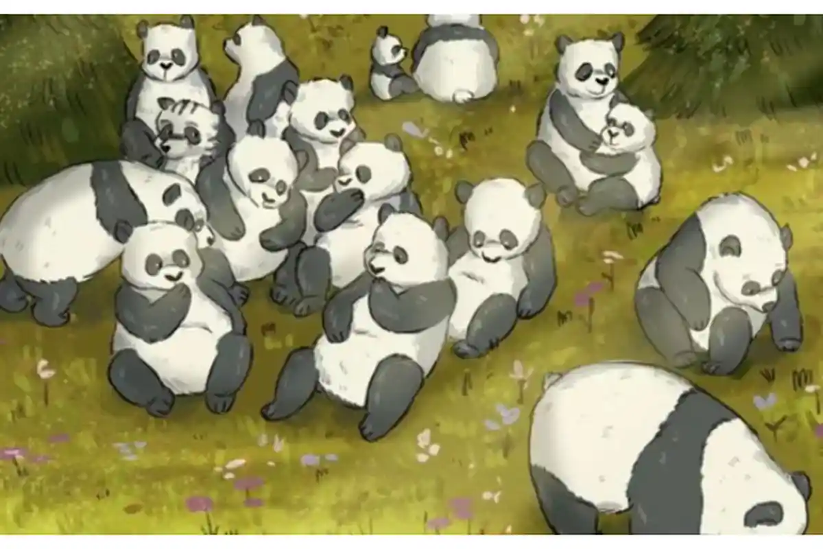 Tes IQ: Ada Hewan Lain Di Antara Gerombolan Panda Ini, Temukan Hewan Itu Dalam Waktu 10 Detik