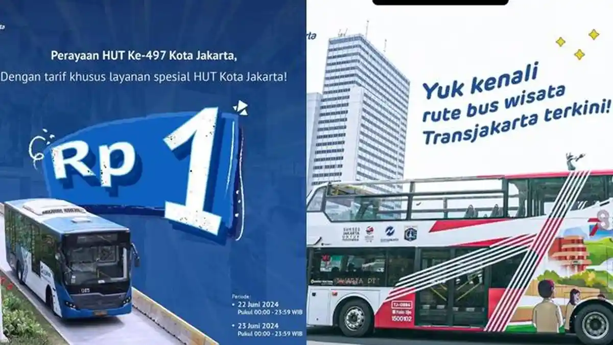 Menyambut HUT ke-497 Jakarta, Naik Transjakarta Tarif Promo hanya Rp 1 ...
