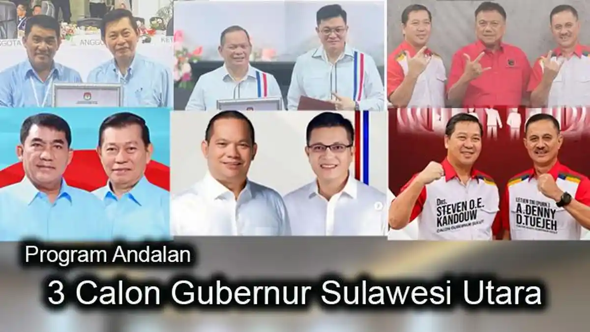 Program Andalan 3 Calon Gubernur Sulawesi Utara : YSK-VM, E2L-HJP dan SK-ADT