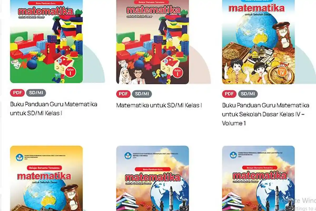 Link Download Buku Kurikulum Merdeka Matpel Matematika Tingkat SD Bagi Murid dan Guru, Gratis!