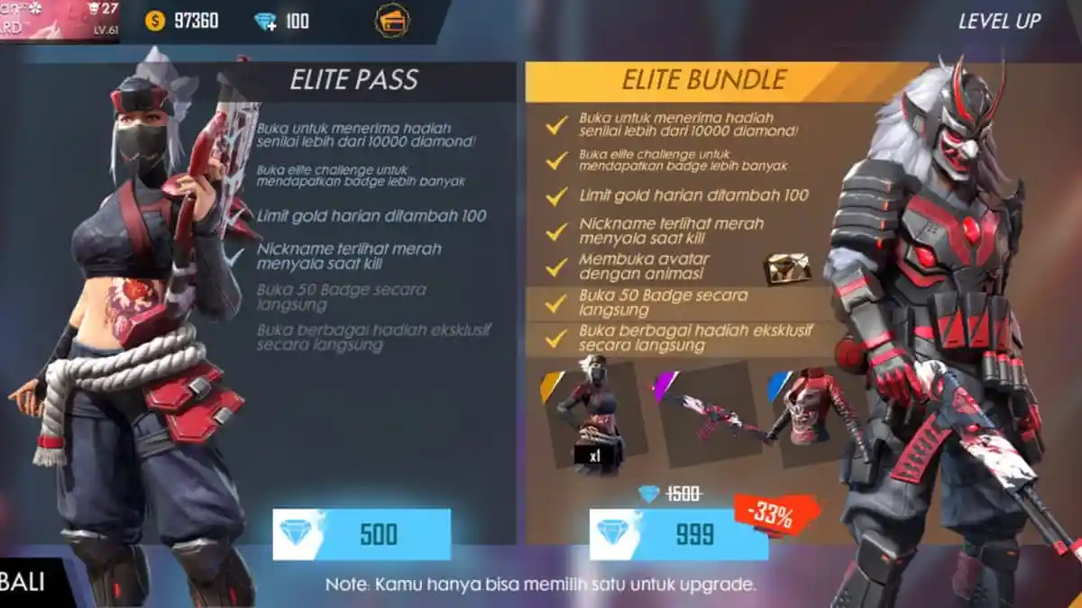 Upgrade Elite Pass Free Fire Terbaru, Ada Skin Senjata P90 hingga Emote Balerina