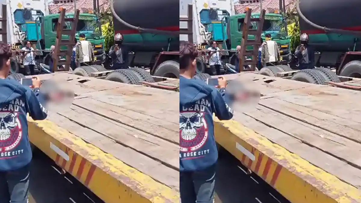 Nekat Ngompreng Truk Kontainer, Anak Punk di Brebes Tewas Mengenaskan Terjepit Ban