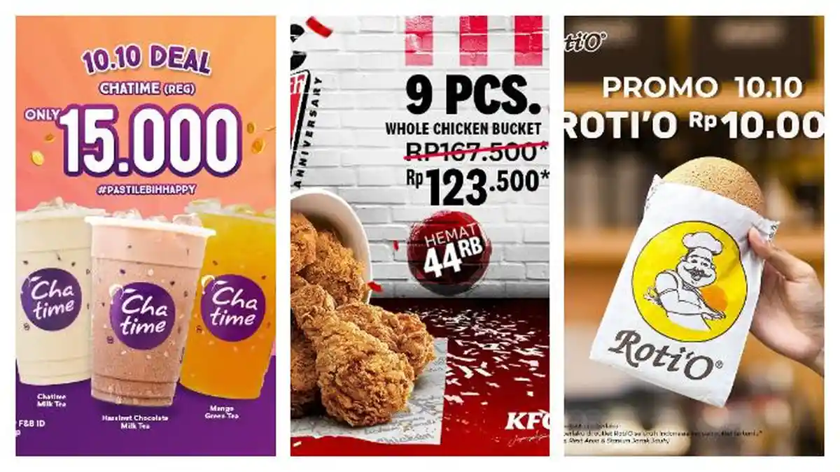 Daftar Promo Makanan 10.10 : McDonald’s Diskon 50 Persen, KFC Tebus Murah 9 Ayam Hanya Rp123.500