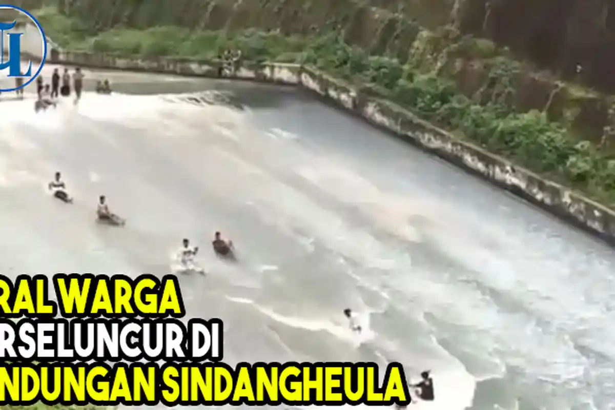 VIDEO Viral Warga Ramai-ramai Berseluncur di Bendungan Sindangheula