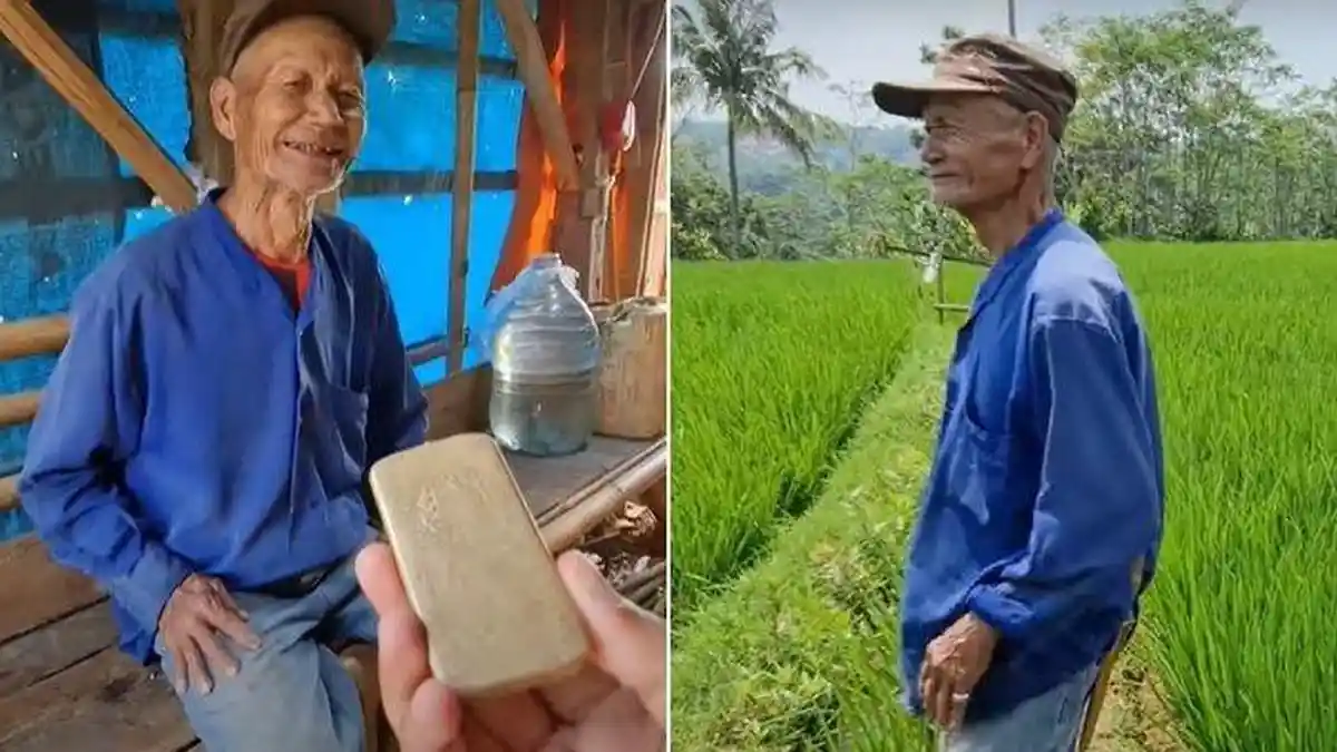 Dikira Tak Punya Apa-apa Tinggal di Gubuk, Kakek Ini Ternyata Sultan dan Punya Emas Batangan