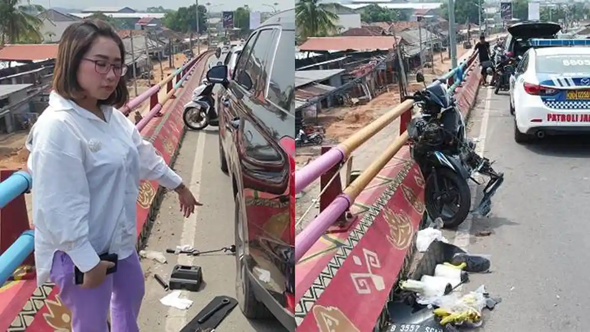 Ayah Sakit, Pemotor Tabrak Mobil Aspri Hotman Paris di Bandar Lampung Buru-buru
