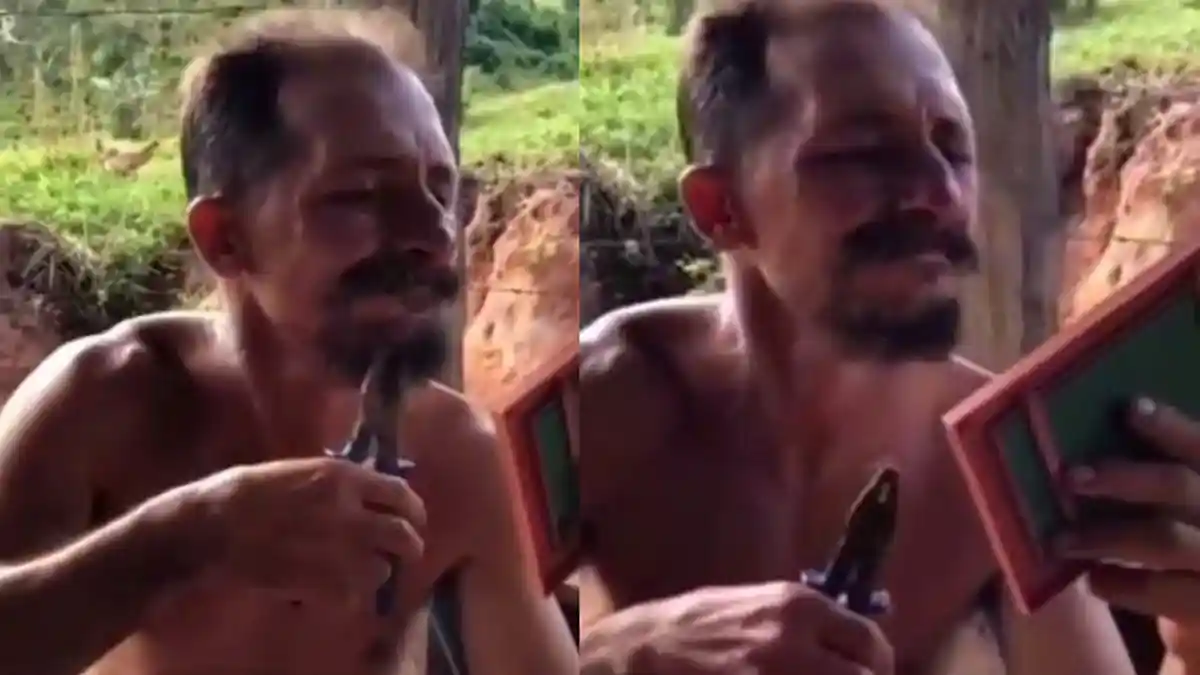Viral Pria ini Cabut Janggut dengan Tang, Aksinya bikin Ngilu