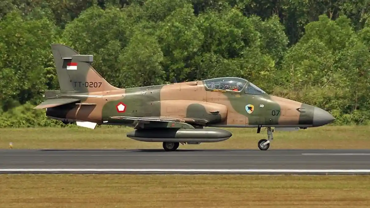 Pesawat Tempur TNI AU yang Jatuh di Pekanbaru Berjenis BAE Hawk 109