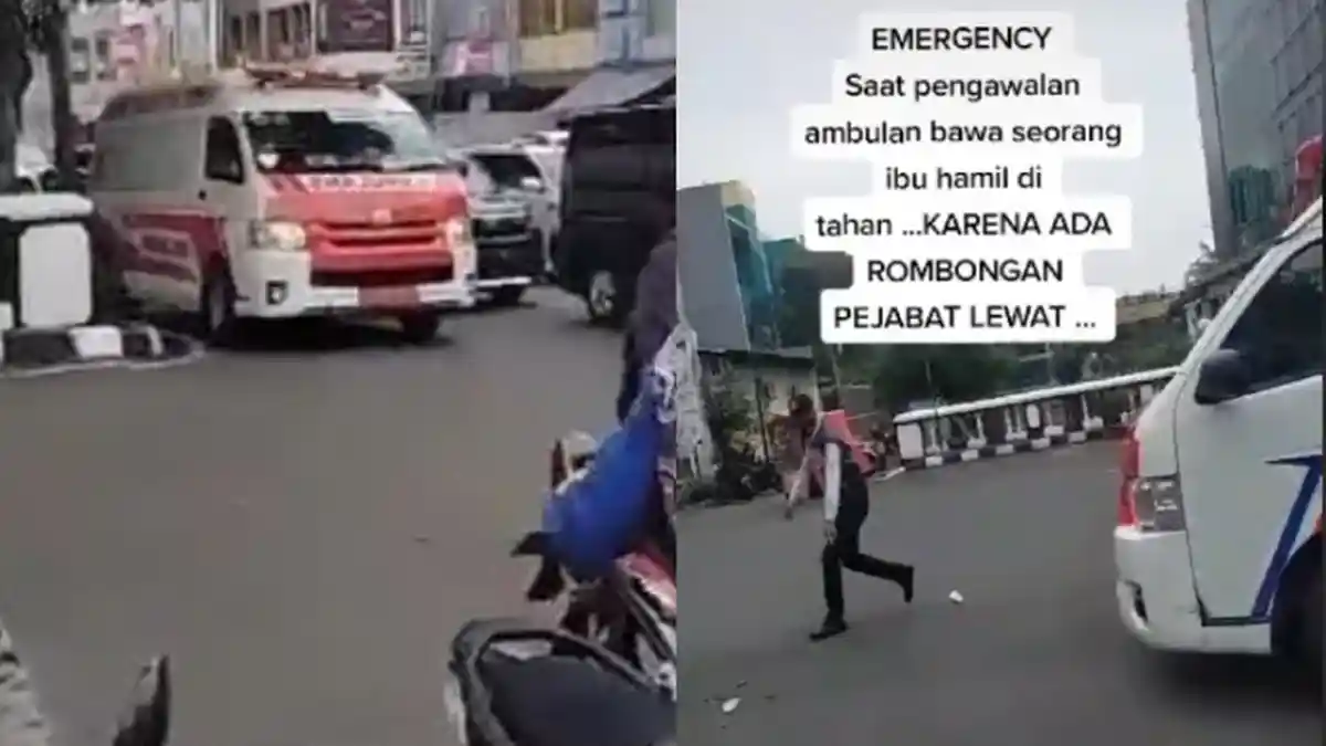 Viral Video Laju Mobil Ambulans Disetop Petugas karena Ada Rombongan Pejabat Lewat, Netizen Berang