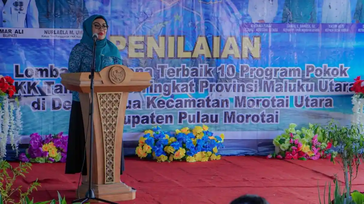 Ketua TP-PKK Morotai Nurlela Muhammad Umar Ali Harap Penilaian Lomba Dilakukan Secara Objektif