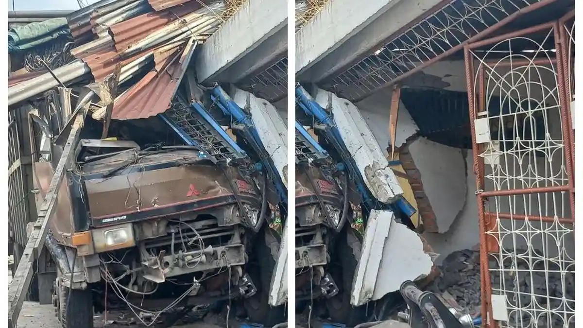 Kecelakaan Hari Ini di Pematangsiantar: Truk Seruduk Traffic Light dan 2 Rumah, Ini Kronologinya