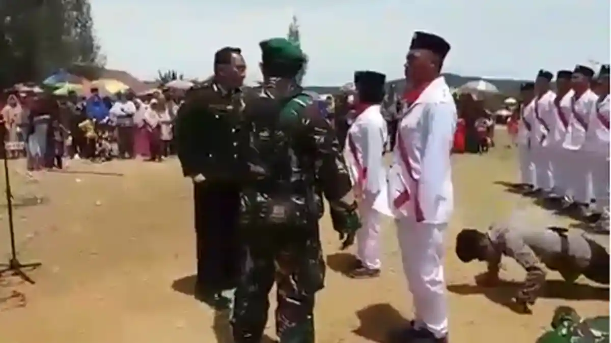 Viral Video Perselisihan Polisi dan TNI Saat Upacara HUT Ke 74 RI, Begini Fakta Sebenarnya