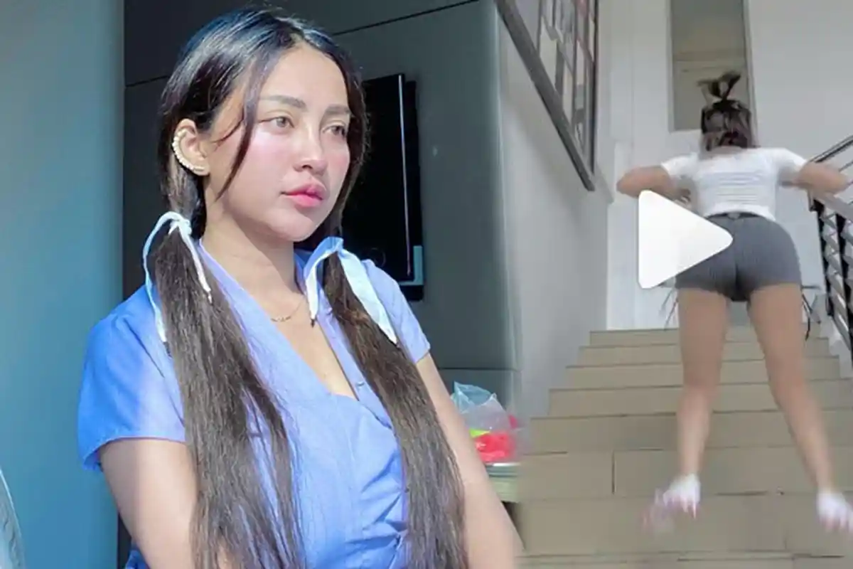 Cupi Cupita Pakai Legging Ketat Lompat Tangga, Dinar Candy Disebut, Ada yang Fokus ke yang Tembem
