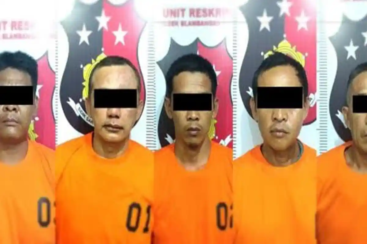Lima Pelaku Pencuri Sapi Seharga Rp 30 Juta di Way Kanan Lampung Ditangkap Polisi