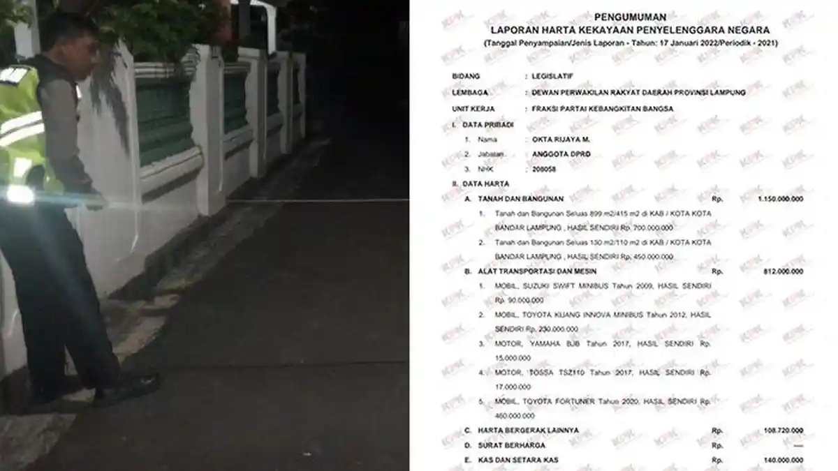 Harta Anggota DPRD Lampung yang Tabrak Balita hingga Tewas Capai Rp 2 M