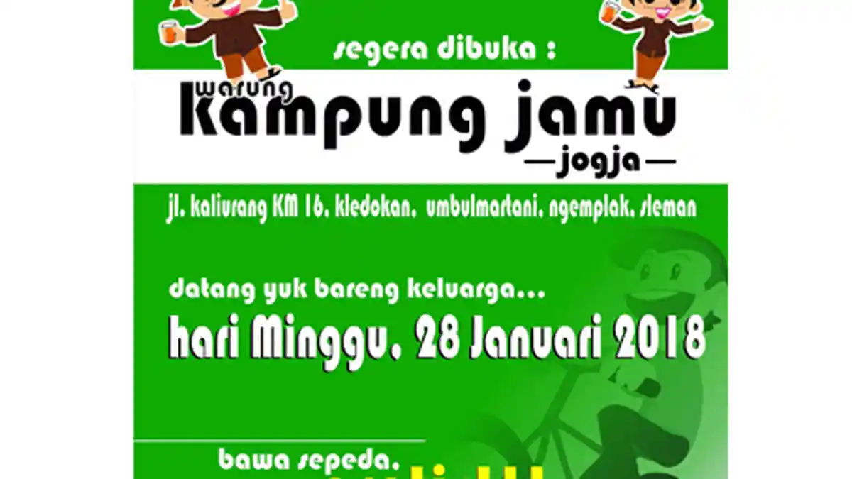 Minggu Besok, Datang dengan Bersepeda ke Warung Jamu Jogja Dapatkan Sop Ayam Kampung Gratis