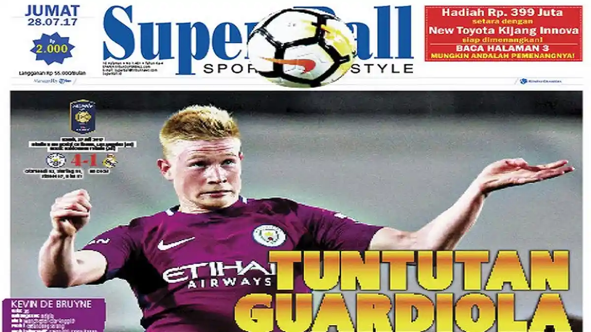 Pep Guardiola Tuntut Kevin de Bruyne Lebih Konsisten