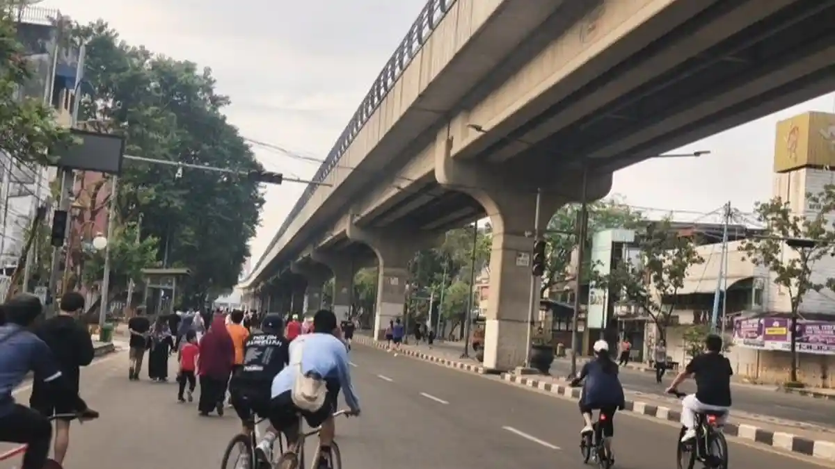 CFD Palembang Kembali Uji Coba, Kondisi di Jalan Sudirman hingga Jakabaring Ramai