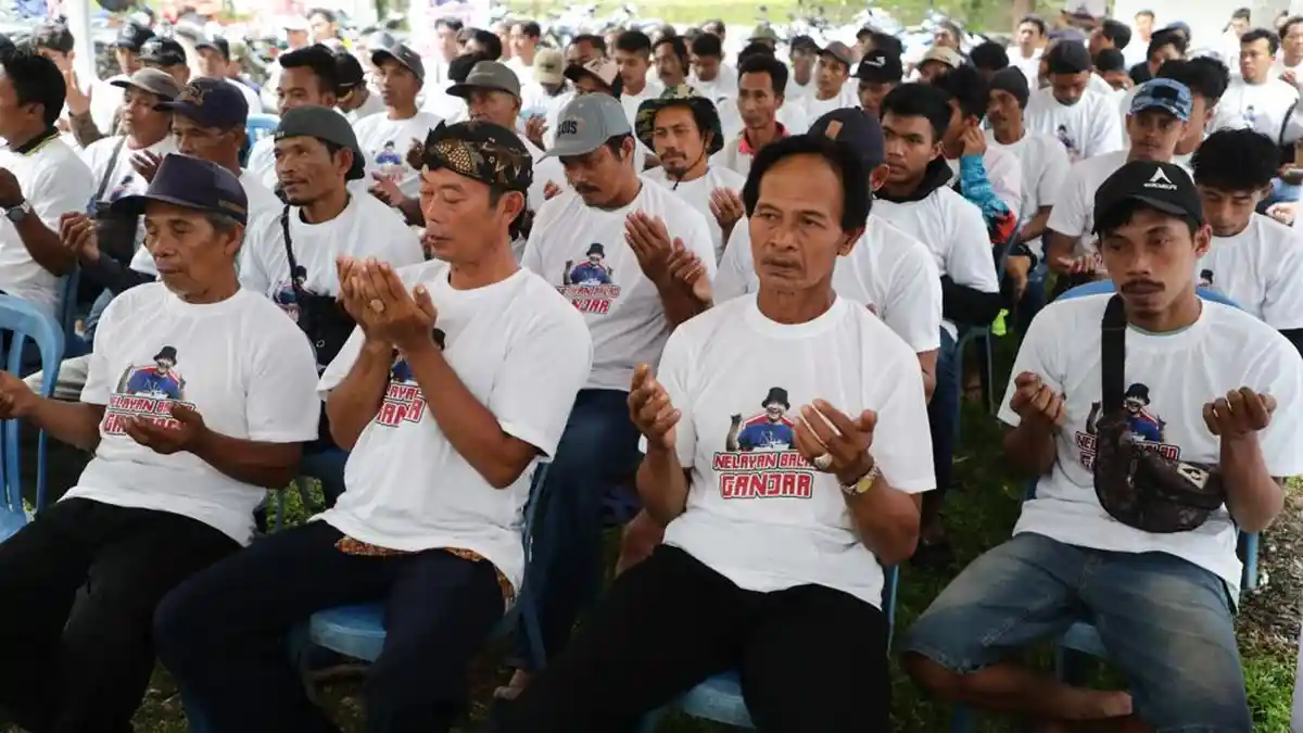 Ratusan Nelayan di Pangandaran Deklarasi Dukung Ganjar di 2024