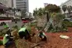 Intalasi Gabion di Bundaran HI