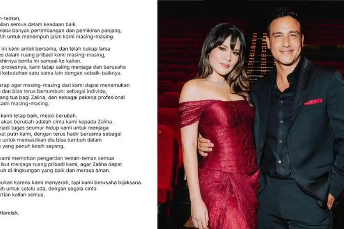 Akhirnya Raisa dan Hamish Daud Buka Suara soal Perceraiannya, Sebut Hubungan Keduanya Masih Baik