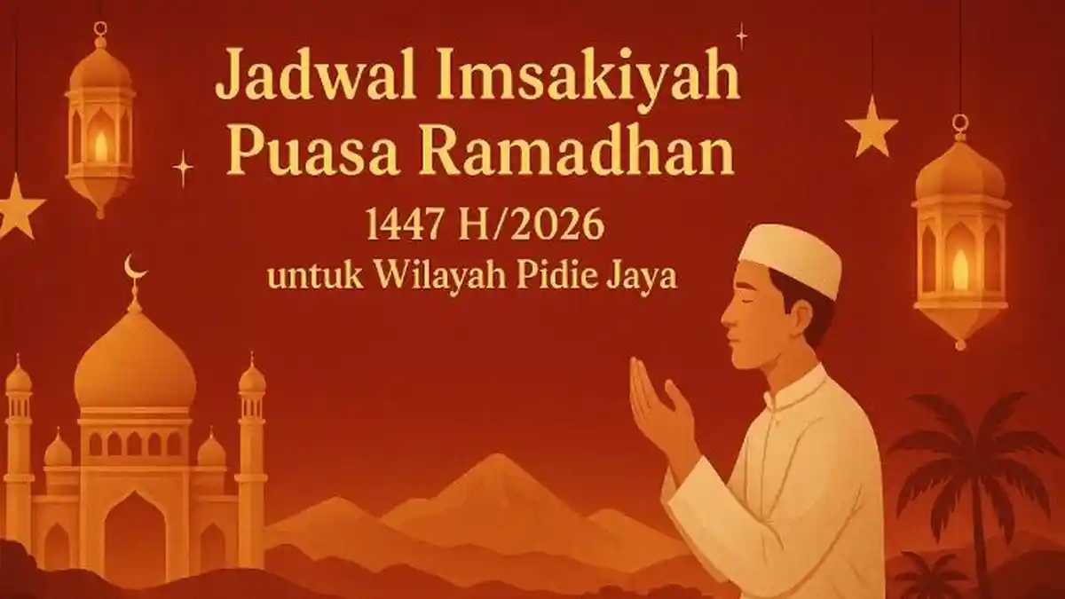 Jadwal Imsakiyah Ramadhan 2026 di Pidie Jaya Aceh, Puasa Mulai Kamis: Ini Jam Imsak dan Berbuka