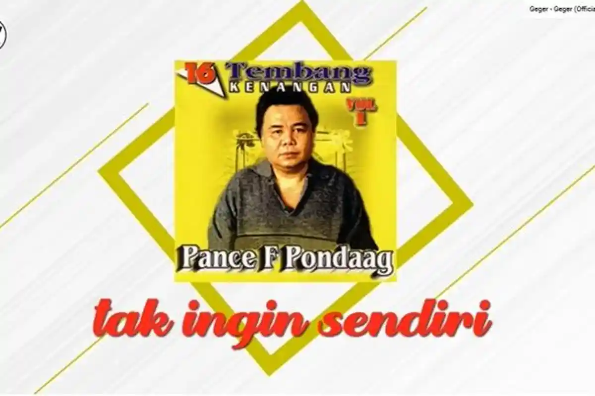 Chord Tak Ingin Sendiri - Pance Pondaag - Aku Masih Seperti yang Dulu