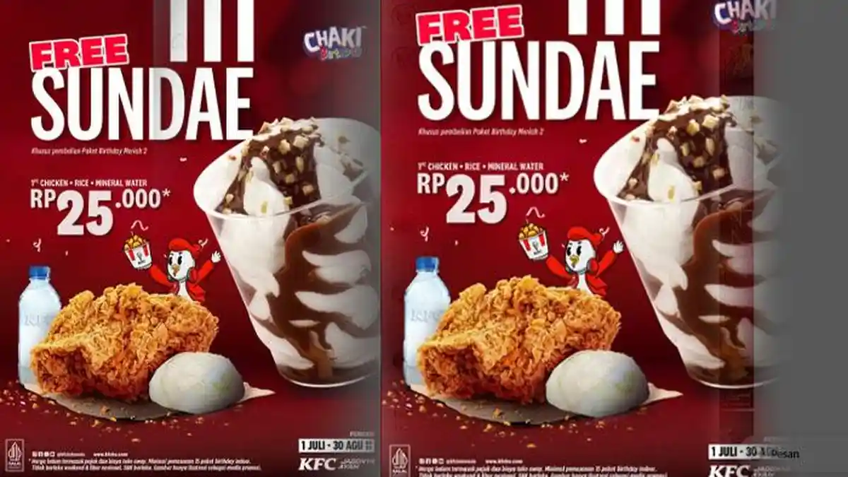 PROMO KFC Spesial Perayaan Hari Ulang Tahun Anak Hingga Bulan Agustus 2025