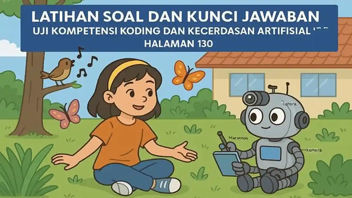 Latihan Soal Uji Kompetensi Koding dan Kecerdasan Artifisial Kelas 5 SD Halaman 131