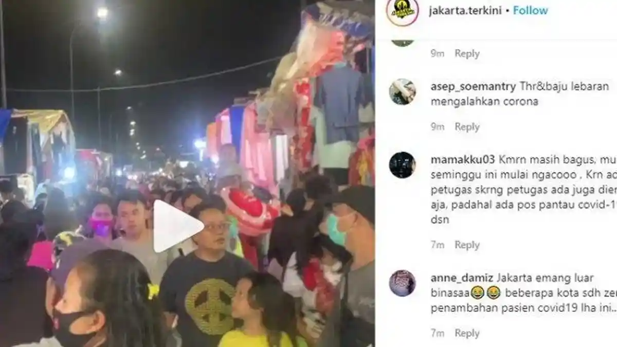 Melanggar PSBB, 200 Pedagang di Pasar Jiung Kemayoran Dapat Sanksi Tegas dari Satpol PP
