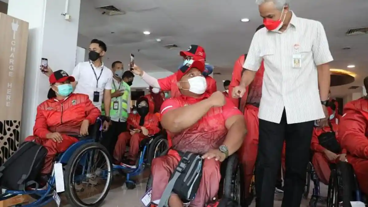 Lepas Atlet Peparnas Jateng, Gubernur Ganjar: Spiritnya Hanya Satu, Juara