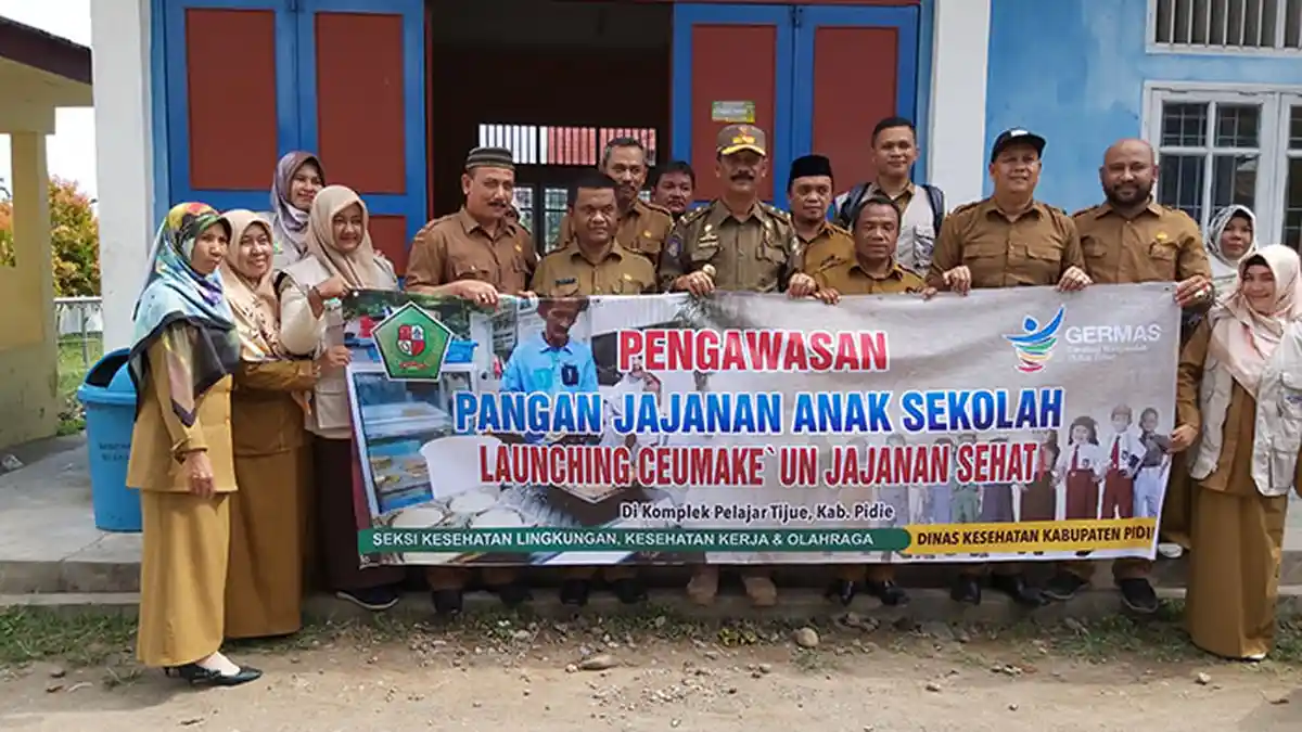 Dinkes Pidie Lauching Ceumakeun Jajanan Sehat, Ini Jumlah Sekolah Sudah Diambil Sampel Jajanannya