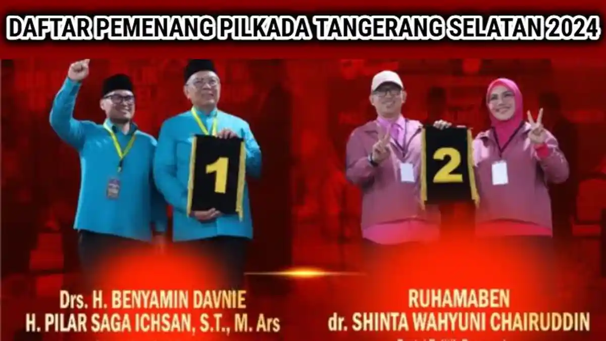 Hasil Rekapitulasi Pilkada Tangsel 2024, Benyamin vs Ruhamaben Bersaing Sengit: Siapa Unggul?