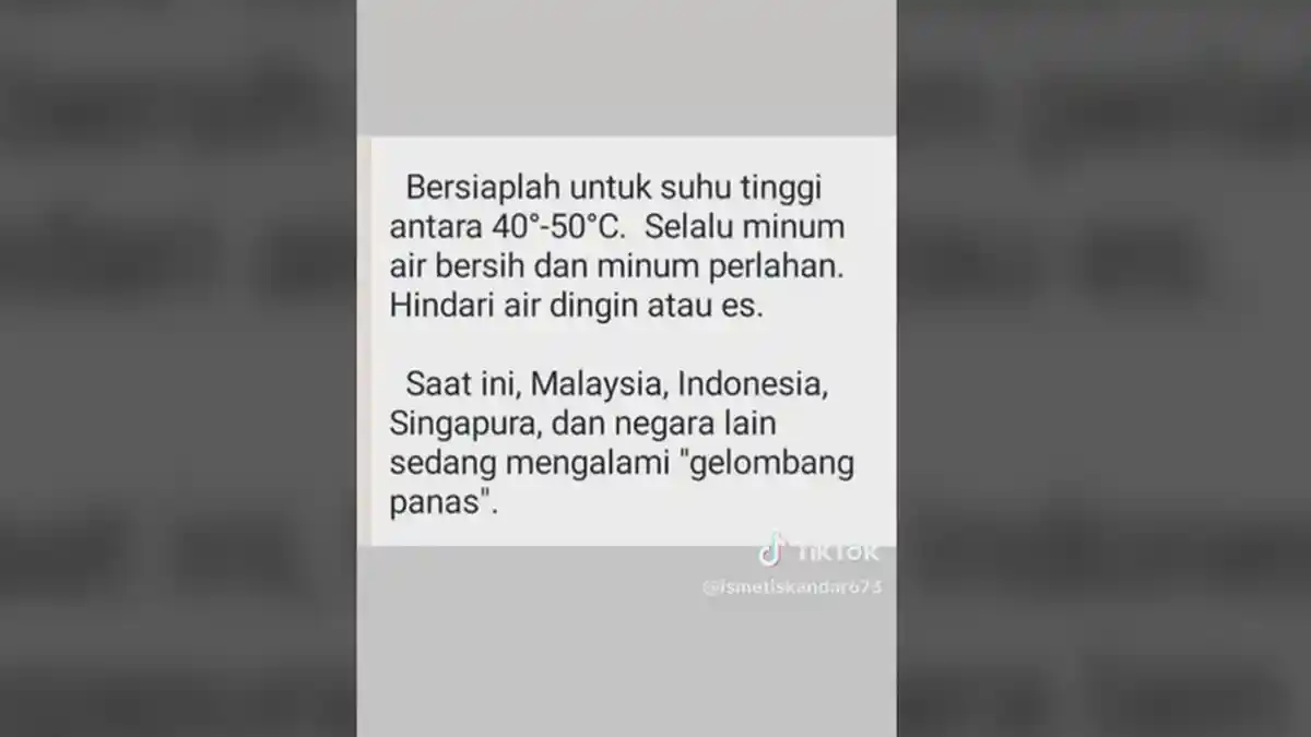 Beredar Kabar Indonesia Bakal Alami Suhu Panas hingga 50 Derajat Celcius, Ini Penjelasan BMKG