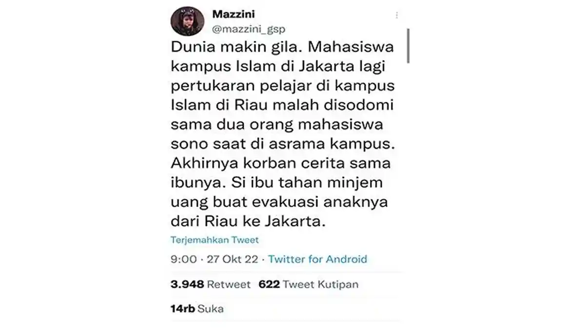 Viral Cuitan Netizen: Mahasiswa di Riau Diduga Sodomi Mahasiswa Jakarta Program PPM, Ini Respons UIR