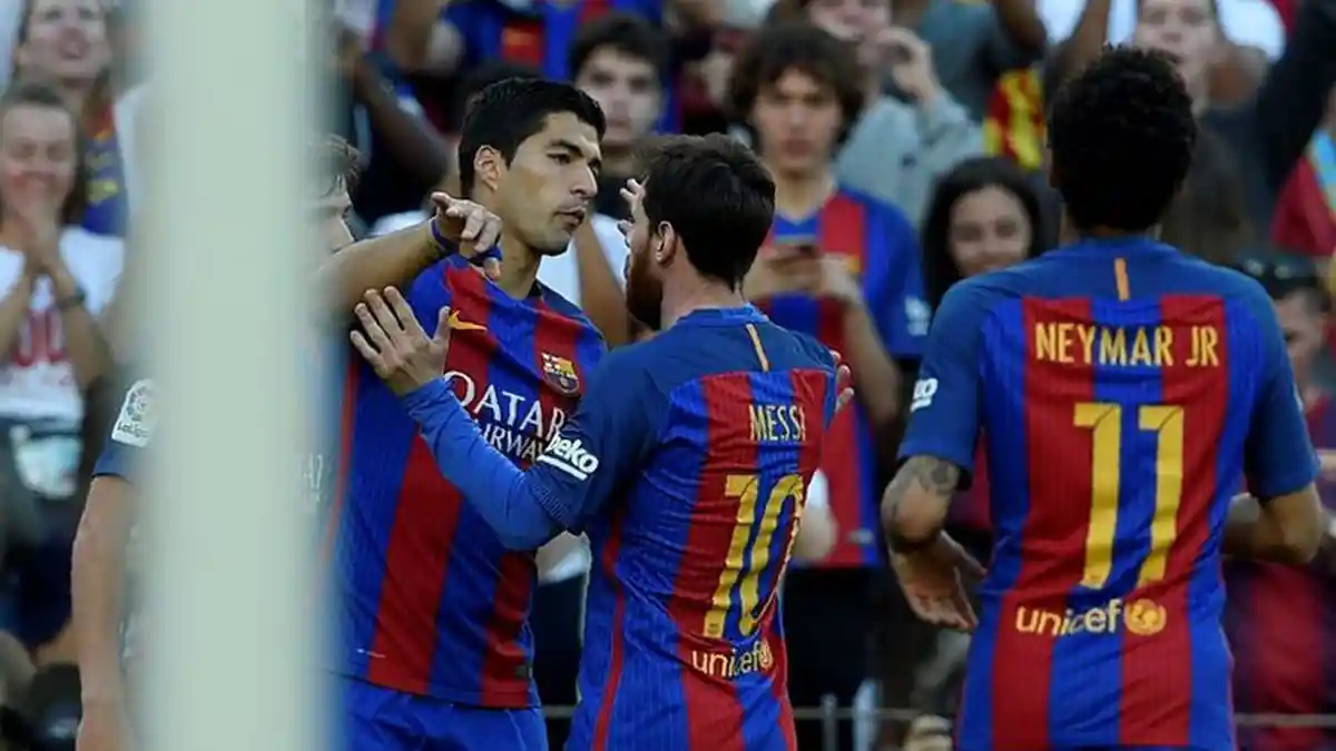 Empat Gol dari Trio MSN Jaga Barcelona di Puncak Klasemen La Liga