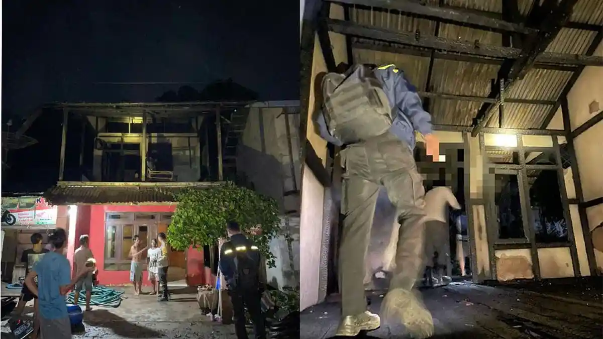 Datangi TKP Kebakaran, Berikut Langkah yang Dilakukan Personel Polsek Sayan